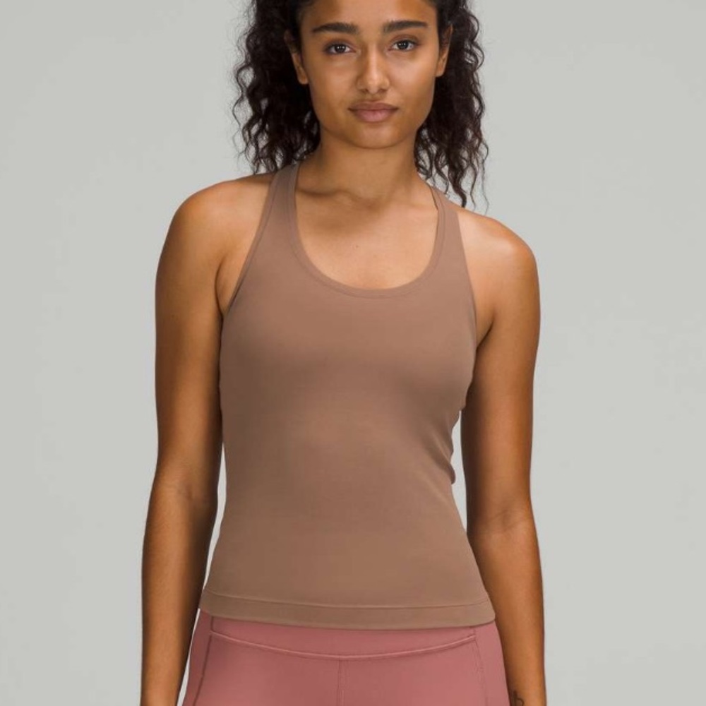 Athleta Momentum Racerback Tank — Cacao Brown